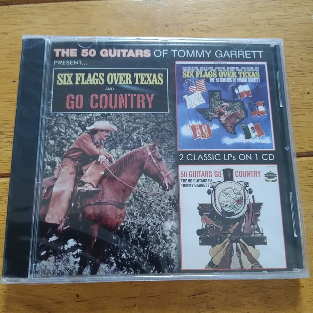 50 Guitars of Tommy Garrett Six Flags over Texas & Go Country (CD, 2021) [NEW]